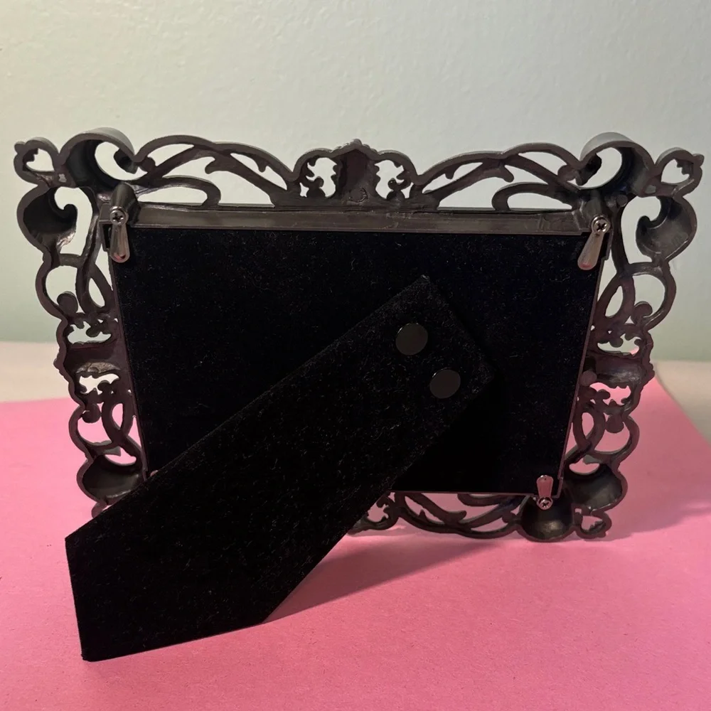 Pewter Finished Ornate Double Picture Frame